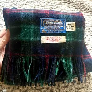 Pendleton 100% Virgin Wool Authentic Macduff Hunting Tartan Plaid Fringe Scarf